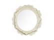 Espejo Redondo Flor Metal Beige 100 cm - Serie Aqua