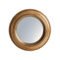 Espejo Redondo Labrado en Oro Estilo Clasico Serie Almesso
