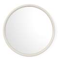 Espejo Redondo Madera 80 cm Color Beige - Serie Abrey