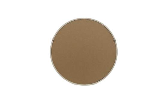 Espejo Redondo Madera 80 cm Color Beige - Serie Abrey