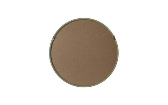 Espejo Redondo Madera 80 cm Color Verde - Serie Abrey