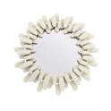 Espejo Redondo Ovalos Metal Beige 100 cm - Serie Aqua