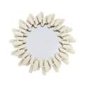 Espejo Redondo Ovalos Metal Beige 82 cm - Serie Aqua