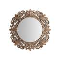 Espejo Redondo Tallado Resina Estilo Clasico Serie Almesso