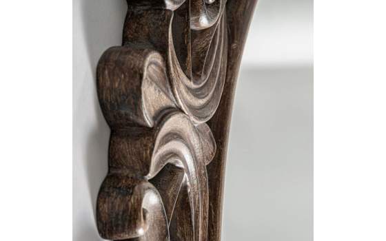 Espejo Redondo Tallado Resina Estilo Clasico Serie Almesso