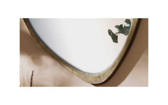 Espejo Rustico Marco Madera Formato Abstracto Serie Adisla