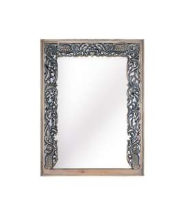 Espejo Tallado Decoracion Oriental Azulon Serie Alduain