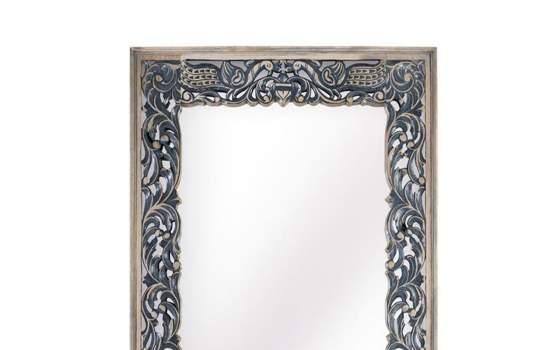 Espejo Tallado Decoracion Oriental Azulon Serie Alduain