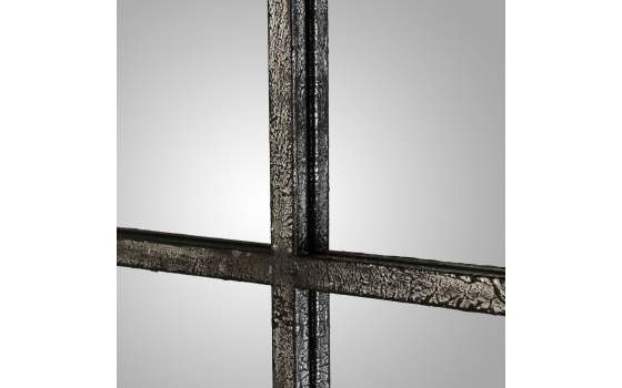 Espejo Veneciano Cuadrado Metalico Negro Plata  Serie Draison