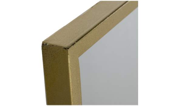 Espejo Ventana Cuadrado 120 Marco Metalico Dorado Traison
