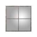 Espejo Ventana Cuadrado Metalico Negro Plata  Serie Draison