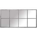 Espejo Ventana Grande Vertical Metalico Negro Plata Draison