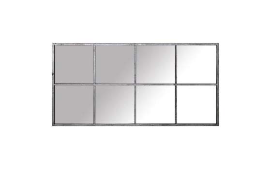 Espejo Ventana Grande Vertical Metalico Negro Plata Draison