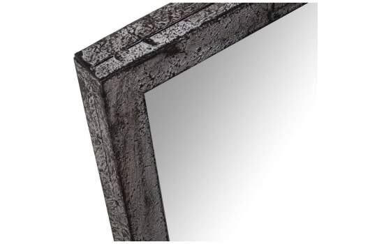 Espejo Ventana Grande Vertical Metalico Negro Plata Draison
