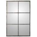 Espejo Ventana Rectangular Metalico Negro Plata  Serie Draison
