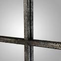 Espejo Ventana Rectangular Metalico Negro Plata  Serie Draison