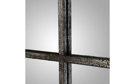 Espejo Ventana Rectangular Metalico Negro Plata  Serie Draison