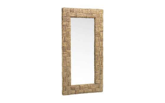 Espejo Vestidor Alto Tejido Artesanal Serie Abaca