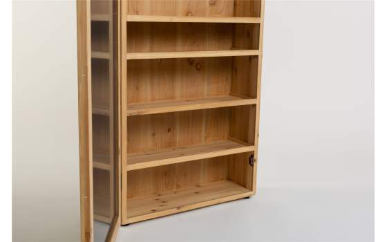 Espejo Vestidor con Estantes Madera Natural Serie Mirijan