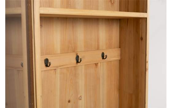 Espejo Vestidor con Estantes Madera Natural Serie Mirijan