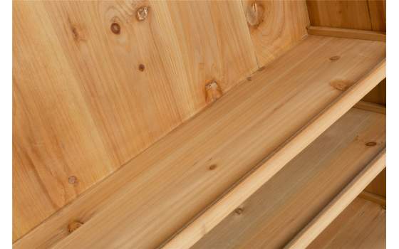 Espejo Vestidor con Estantes Madera Natural Serie Mirijan