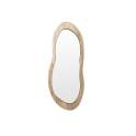 Espejo Vestidor Marco Ondulado en Madera Natural Auchi Espejo Vestidor Marco Ondulado en Madera Natural Auchi