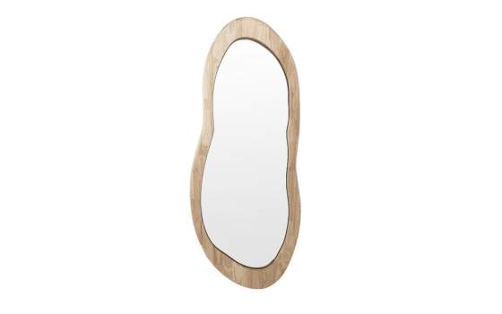 Espejo Vestidor Marco Ondulado en Madera Natural Auchi Espejo Vestidor Marco Ondulado en Madera Natural Auchi