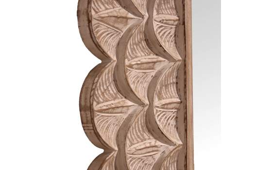 Espejo Vestidor Rustico Tallado Blanco Decape Serie Adelfo