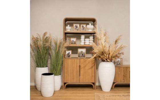 Estantería Actual 2 Puertas 3 Estantes Mango Natural Abadin