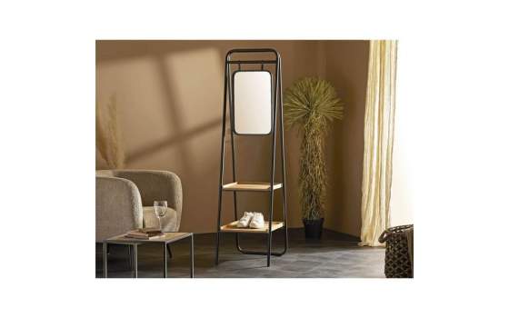 Estantería con Espejo Forja Madera Serie Adarin