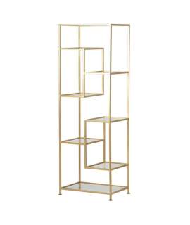 Estantería de 60 Moderna 7 Estantes Oro Cristal - Abzac