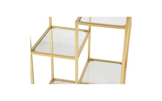 Estantería de 60 Moderna 7 Estantes Oro Cristal - Abzac
