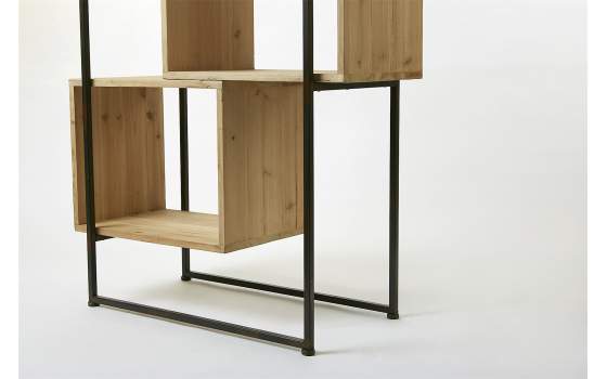 Estantería Madera Forja Actual Industrial Serie Brais