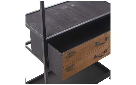 Estanteria 1 Cajon Rustico Industrial Serie Abanku