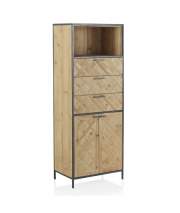 Estanteria 3 Cajones 2 Puertas Estilo Industrial Serie Adisf