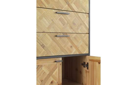Estanteria 3 Cajones 2 Puertas Estilo Industrial Serie Adisf