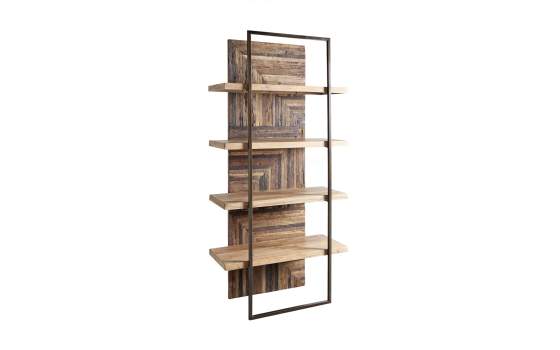 Estanteria 4 Balda Madera Reciclada y Metal Rustica Venatici