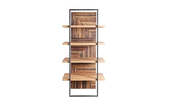 Estanteria 4 Balda Madera Reciclada y Metal Rustica Venatici