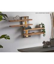 Estanteria 4 Baldas Estilo Moderno Madera Metal Luz Led Kadasta