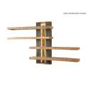 Estanteria 4 Baldas Estilo Moderno Madera Metal Luz Led Kadasta