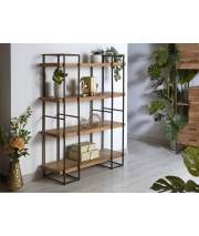 Estanteria 4 Baldas Madera Acacia Estilo Industrial Kadasta