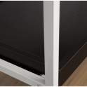 Estanteria Acero Blanco Bandejas Madera Negra  Natural Datros