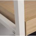 Estanteria Acero Blanco Bandejas Madera Negra  Natural Datros