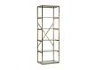 Estanteria Acero Inoxidable Oro y Baldas Cristal Serie Aberlin
