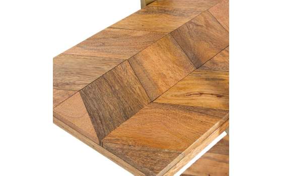 Estanteria Actual Acero Dorado Baldas Madera Serie Agosg