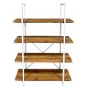 Estanteria Actual Metalica Color Blanco y Madera Serie Alban