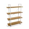 Estanteria Actual Metalica Color Blanco y Madera Serie Alban