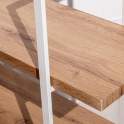 Estanteria Actual Metalica Color Blanco y Madera Serie Alban