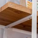 Estanteria Actual Metalica Color Blanco y Madera Serie Alban