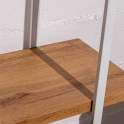 Estanteria Actual Metalica Color Blanco y Madera Serie Alban